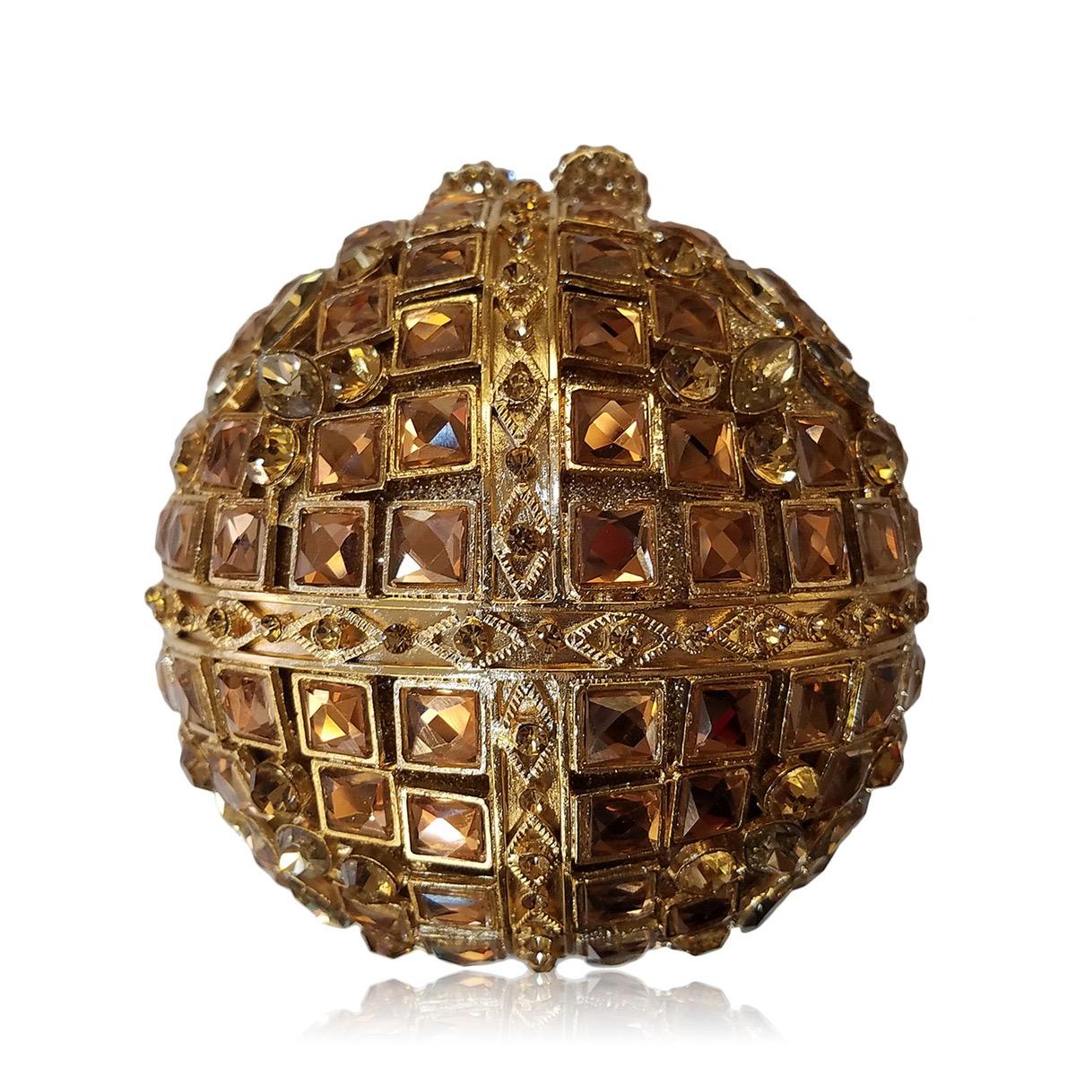 Ball Gold Metal Glass Brown Clutch Crystal Bags Women’s Glitter Sparkling Diamond Party Prom Purses Lady Mini Dinner Clutches 15cmX15cmX5cm
Ball Gold Metal Glass Brown Clutch Crystal Bags Women’s Glitter Sparkling Diamond Party Prom Purses Lady Mini Dinner Clutches 15cmX15cmX5cm