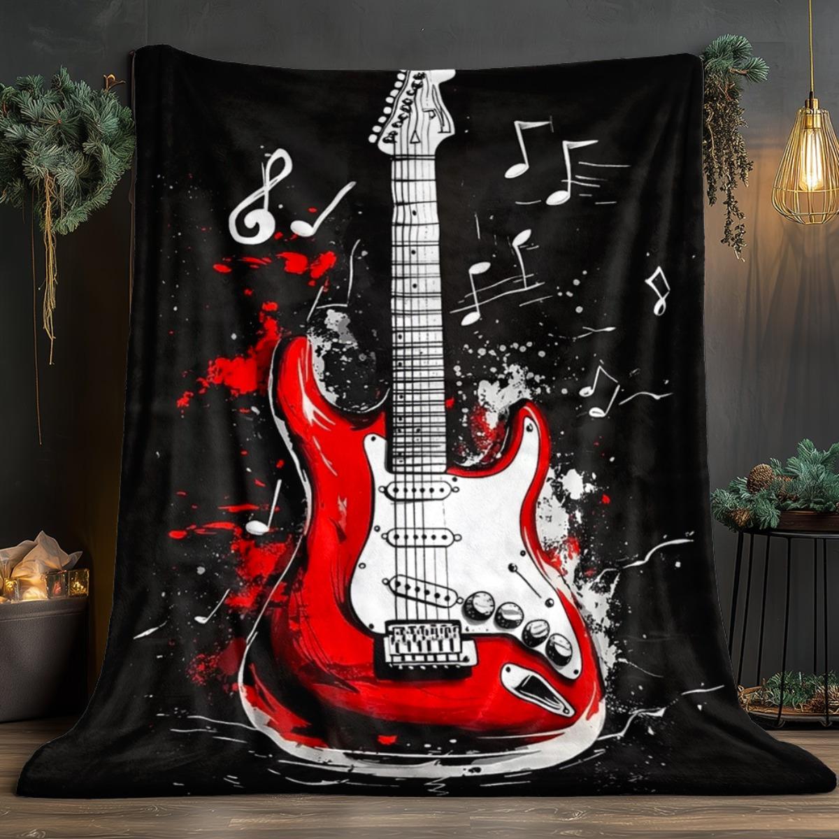1pc Guitar Theme Blanket-Lightweight Flannel Home Furnishings Bedding Blanket Suitable for Sofas Beds Travel Camping Living Rooms Offices So 130x150cm
1pc Guitar Theme Blanket-Lightweight Flannel Home Furnishings Bedding Blanket Suitable for Sofas Beds Travel Camping Living Rooms Offices So 130x150cm