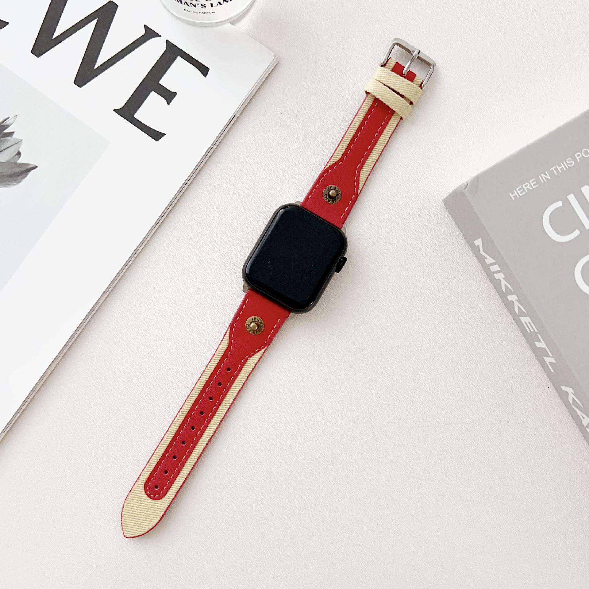 Compatible with Apple Watch Series iWatch 9-5, Color Block Patchwork Adjustable Leather Strap. 42mm/44mm/45mm/49mm красный
Compatible with Apple Watch Series iWatch 9-5, Color Block Patchwork Adjustable Leather Strap. 42mm/44mm/45mm/49mm красный
