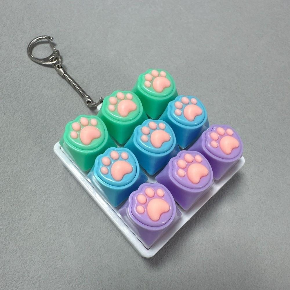 9 Keyboard Decompression Keyring Funny Stress Relief Pendant Cat Paw Keychain Anti Stress Style A
9 Keyboard Decompression Keyring Funny Stress Relief Pendant Cat Paw Keychain Anti Stress Style A