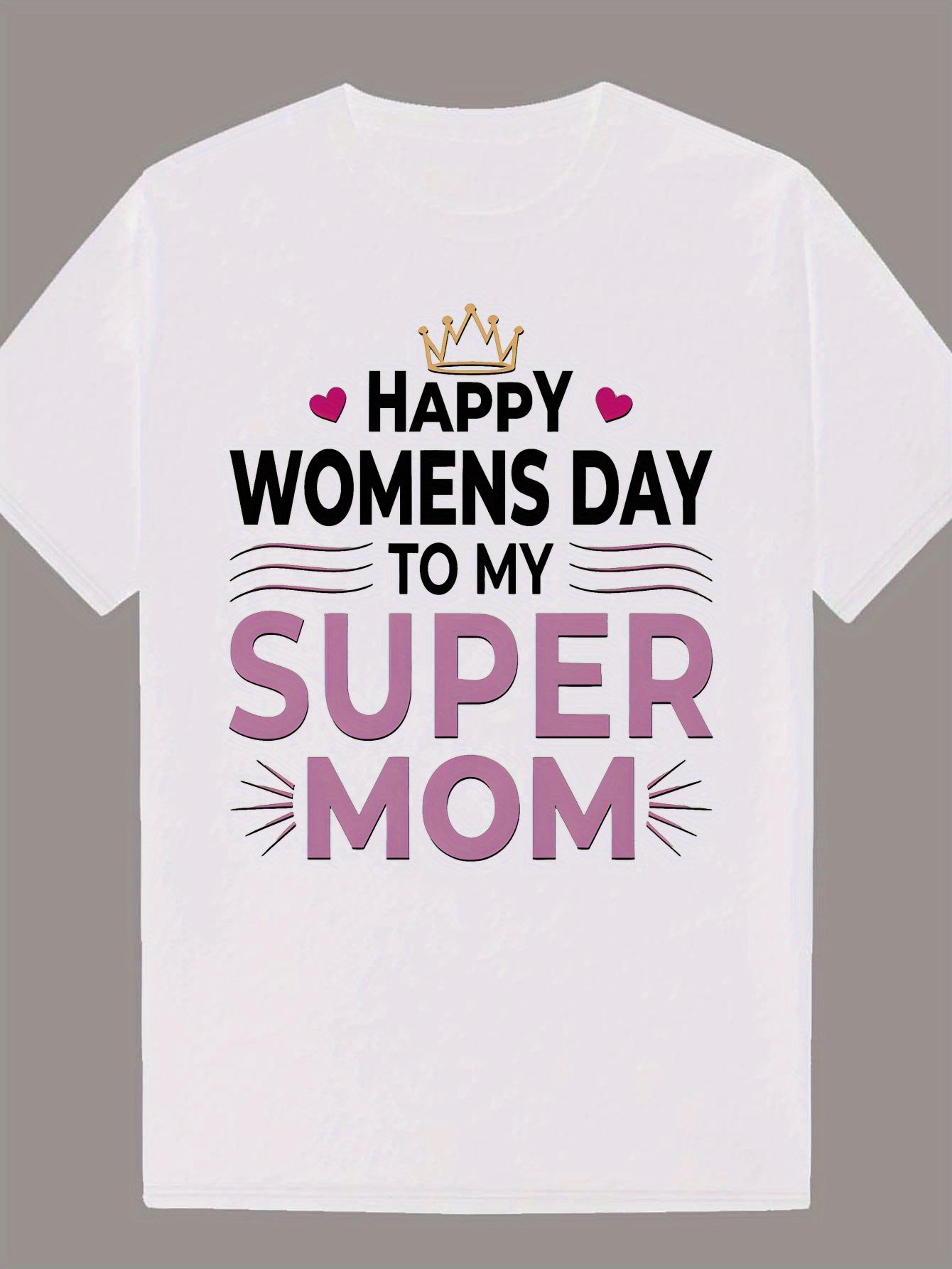 Short Sleeve T-shirt - Navy Blue Super Mom Graphic Print with Crown & Hearts L
Short Sleeve T-shirt - Navy Blue Super Mom Graphic Print with Crown & Hearts L