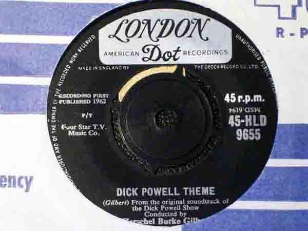 7inch Record HERSCHEL BURKE GILBERT - Dick Powell Theme 45HLD9655 London Records 1962 UK Jazz Used
7inch Record HERSCHEL BURKE GILBERT - Dick Powell Theme 45HLD9655 London Records 1962 UK Jazz Used