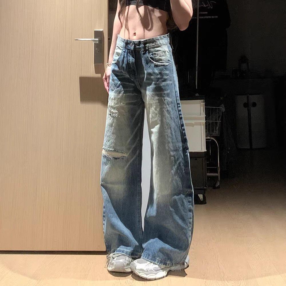 Women s Plus Size Distressed Straight Leg Jeans - American Style, Washed & Ripped, Casual, Versatile, Slimming, Loose Fit for Spring XL (120-135 lbs) синий
Women s Plus Size Distressed Straight Leg Jeans - American Style, Washed & Ripped, Casual, Versatile, Slimming, Loose Fit for Spring XL (120-135 lbs) синий