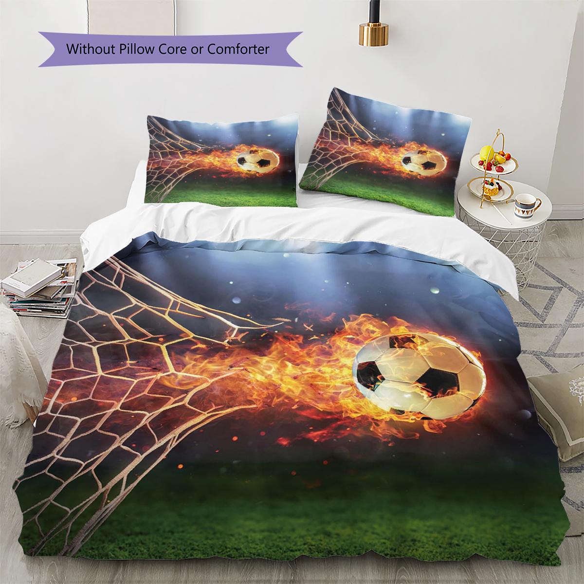 Soccer Art Pattern Bedding Quilt Set Quilt Cover Pillowcase Home Decoration Gift (1 * duvet cover + 2 * pillowcase, without core) 135x200cm
Soccer Art Pattern Bedding Quilt Set Quilt Cover Pillowcase Home Decoration Gift (1 * duvet cover + 2 * pillowcase, without core) 135x200cm