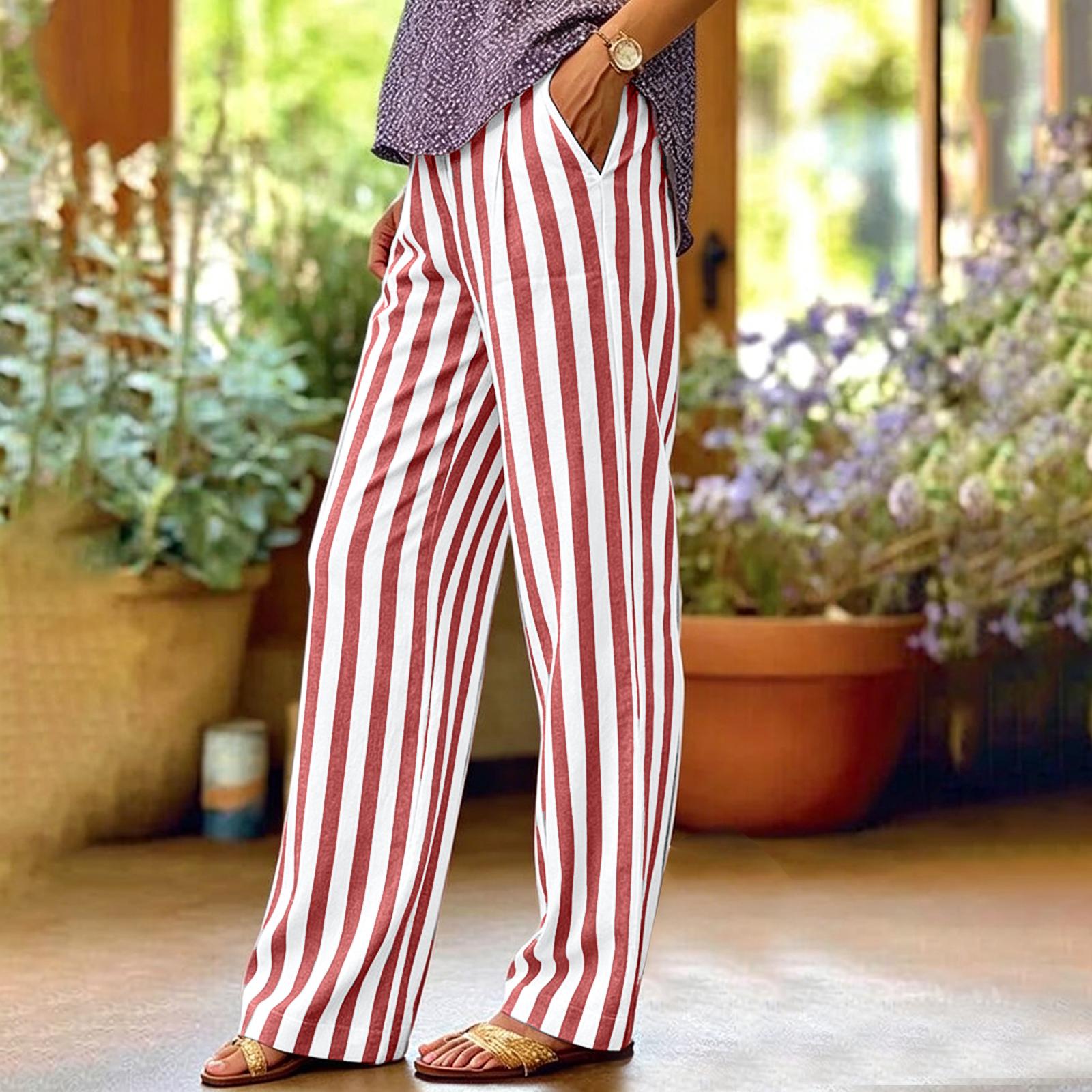Women’s Wide Leg Striped Pants Loose Fit High Waist Casual Trousers with Side Pockets for Daily Wear XXL красный
Women’s Wide Leg Striped Pants Loose Fit High Waist Casual Trousers with Side Pockets for Daily Wear XXL красный