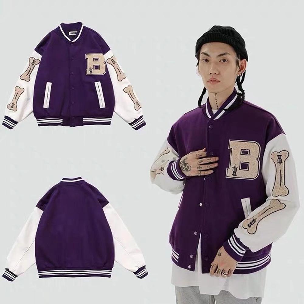 Men s European & American Street Style Hip-Hop Baseball Jacket - Casual Loose Fit for Spring & Autumn 2XL фіолетовий
Men s European & American Street Style Hip-Hop Baseball Jacket - Casual Loose Fit for Spring & Autumn 2XL фіолетовий