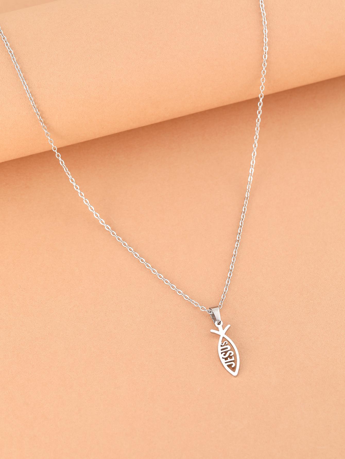 Ожерелье из нержавеющей стали для женщин, мужчин, для влюбленных, с острым кулоном в форме рыбки Иисуса, цветное, с цирконом для помолвки
Ожерелье из нержавеющей стали для женщин, мужчин, для влюбленных, с острым кулоном в форме рыбки Иисуса, цветное, с цирконом для помолвки