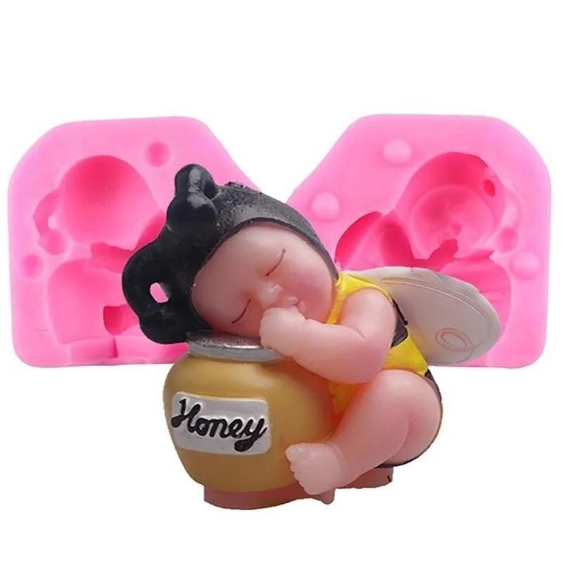 Lovely Sleeping Bee Baby Cake Birthday Ornament Creative 3D Resin Candle Silicone Molds Fondant Soap Moulds House Baking Tools A
Lovely Sleeping Bee Baby Cake Birthday Ornament Creative 3D Resin Candle Silicone Molds Fondant Soap Moulds House Baking Tools A