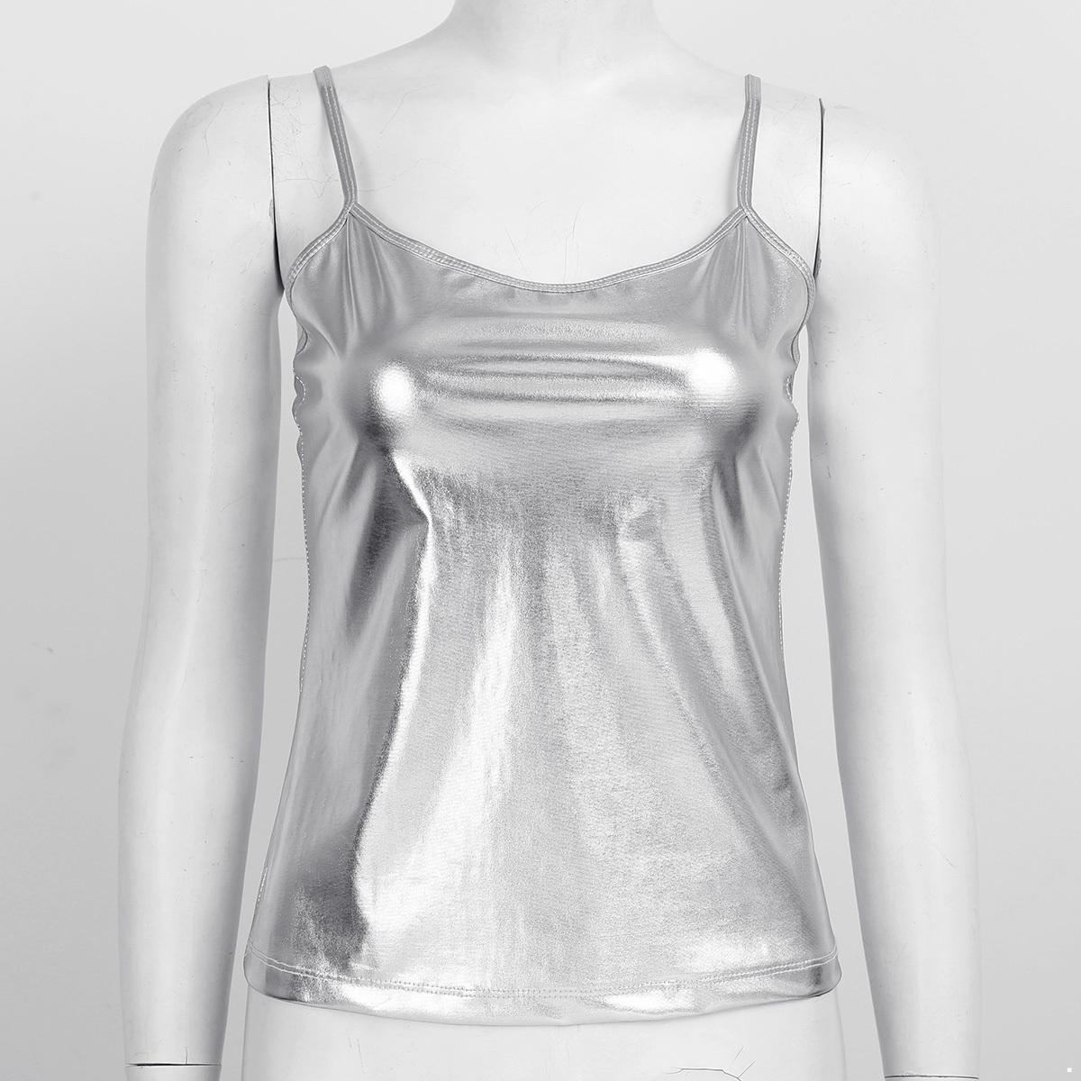 Жіночий блискучий металевий камзол з мокрим виглядом, сорочка, жилет, бретелі, безрукавка, клубний танцювальний одяг M срібний
Жіночий блискучий металевий камзол з мокрим виглядом, сорочка, жилет, бретелі, безрукавка, клубний танцювальний одяг M срібний