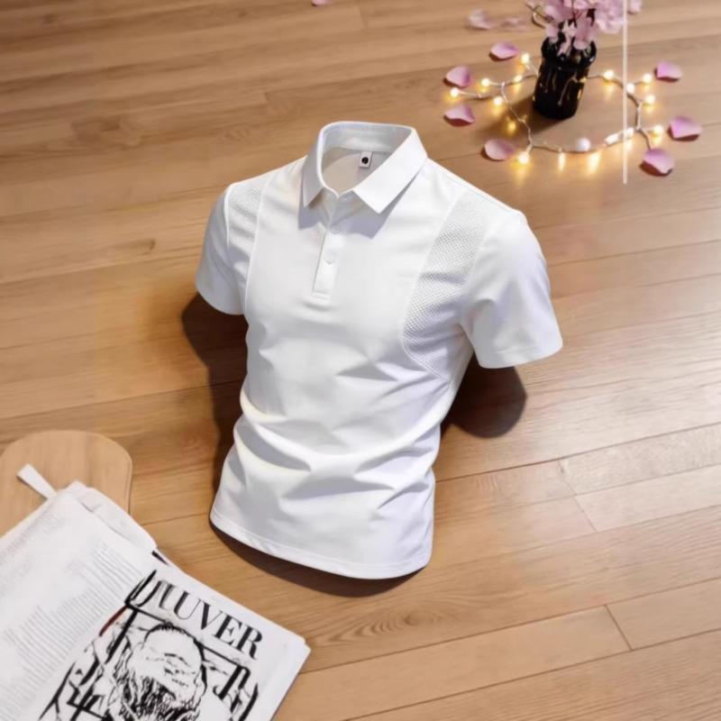 Men s White Mesh Panel Short Sleeve Polo Shirt M білий
Men s White Mesh Panel Short Sleeve Polo Shirt M білий