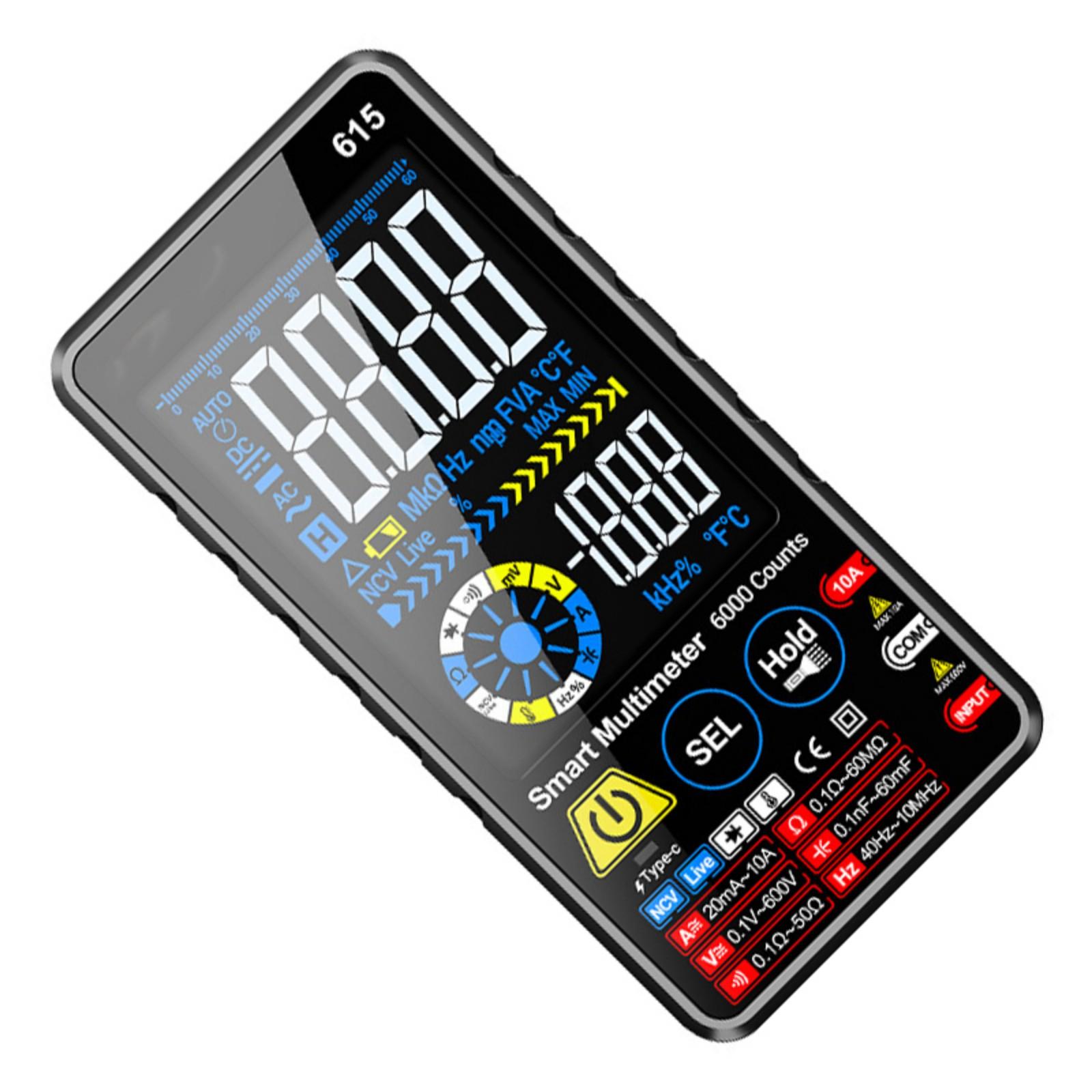 Shockproof User Friendly Accurate Digital Multimeter 6000 Count With Type C Rechargeable Design for Hobbyists Technician 1
Shockproof User Friendly Accurate Digital Multimeter 6000 Count With Type C Rechargeable Design for Hobbyists Technician 1