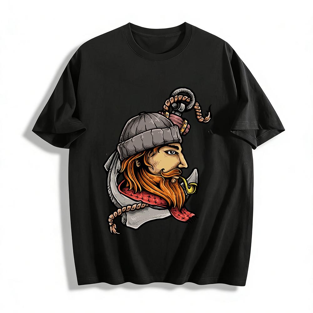 Vintage Nautical Anchor Hook Bearded Sailor Graphic Tee Pure cotton T-shirt XXS
Vintage Nautical Anchor Hook Bearded Sailor Graphic Tee Pure cotton T-shirt XXS