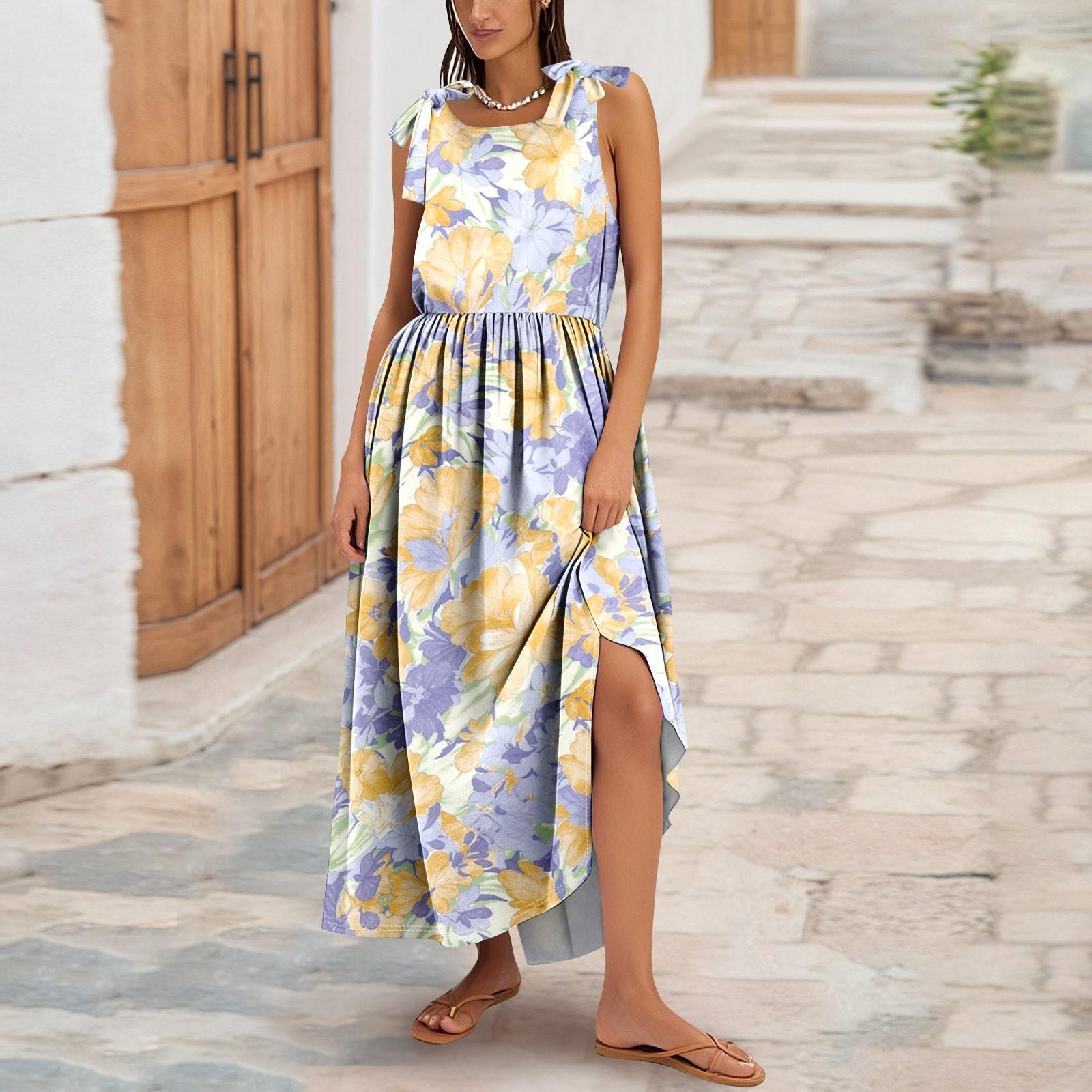 Women s Summer Fashion Tank Dress A-Line Sleeveless Casual Floral/Solid Pocket Dress M
Women s Summer Fashion Tank Dress A-Line Sleeveless Casual Floral/Solid Pocket Dress M