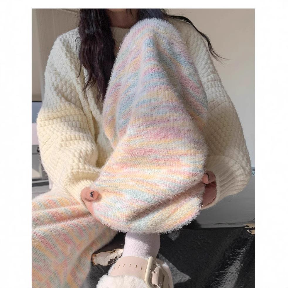 Chic Fleece-Lined High Waist Rainbow Pants - Wide Leg, Loose Fit for Autumn/Winter XS (60-79 lbs)
Chic Fleece-Lined High Waist Rainbow Pants - Wide Leg, Loose Fit for Autumn/Winter XS (60-79 lbs)