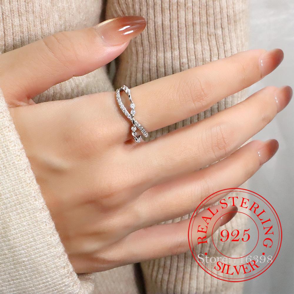925 Sterling Silver Jewelry Crystal Cross Zircon Open Finger Rings for Women Wedding Party Jewelry For Girls Friend Gift resizable
925 Sterling Silver Jewelry Crystal Cross Zircon Open Finger Rings for Women Wedding Party Jewelry For Girls Friend Gift resizable