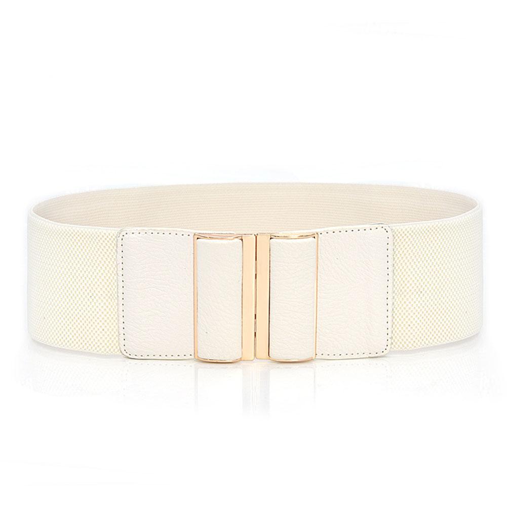 Lady Simple Elastic Wide Waistband Interlock Buckle PU Leather Belt Waist Seal Cummerband white #1
Lady Simple Elastic Wide Waistband Interlock Buckle PU Leather Belt Waist Seal Cummerband white #1