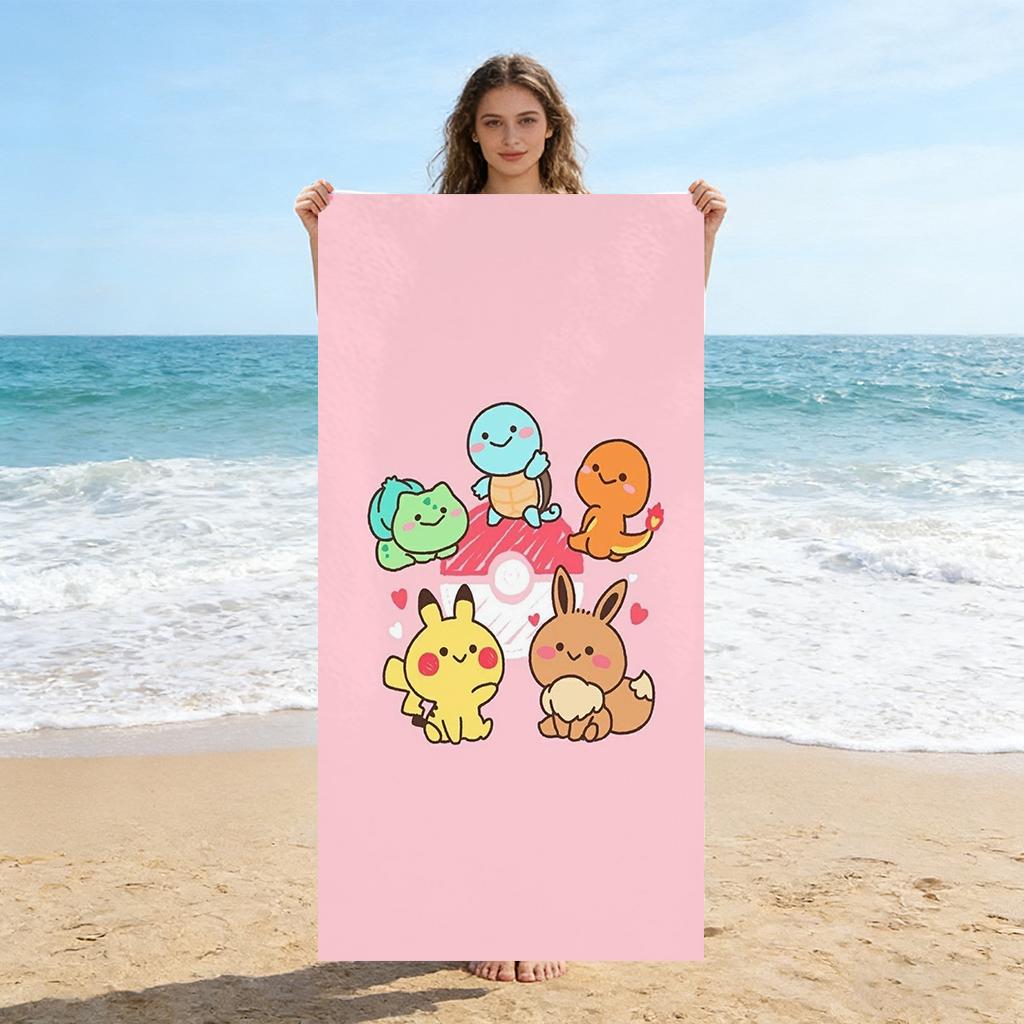 Cute Pokemon Beach Towel Quick-Drying Super Absorbent Bath Towel For Beach Pool Sport Yoga Gym Home Travel Towel Gift for Friend W30*H60(CM)
Cute Pokemon Beach Towel Quick-Drying Super Absorbent Bath Towel For Beach Pool Sport Yoga Gym Home Travel Towel Gift for Friend W30*H60(CM)