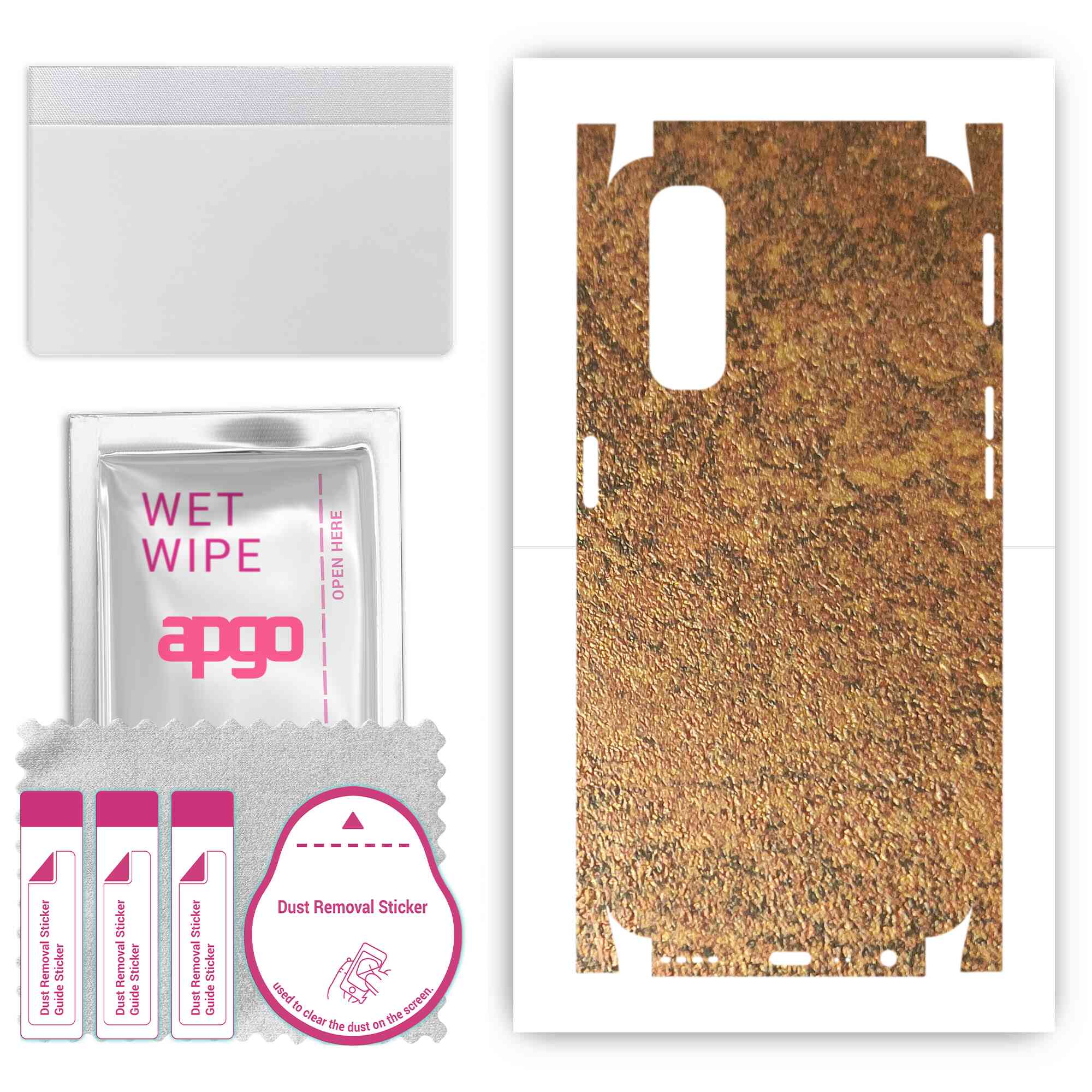 apgo Protective Skin Sticker for the back+sides compatible with Realme Narzo 30, Full Wrap Film, Foil, Vinyl - Pattern Rusty Copper
apgo Protective Skin Sticker for the back+sides compatible with Realme Narzo 30, Full Wrap Film, Foil, Vinyl - Pattern Rusty Copper