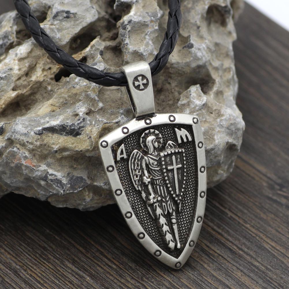 Retro Angel Shield Cross Pendant for Men
Retro Angel Shield Cross Pendant for Men