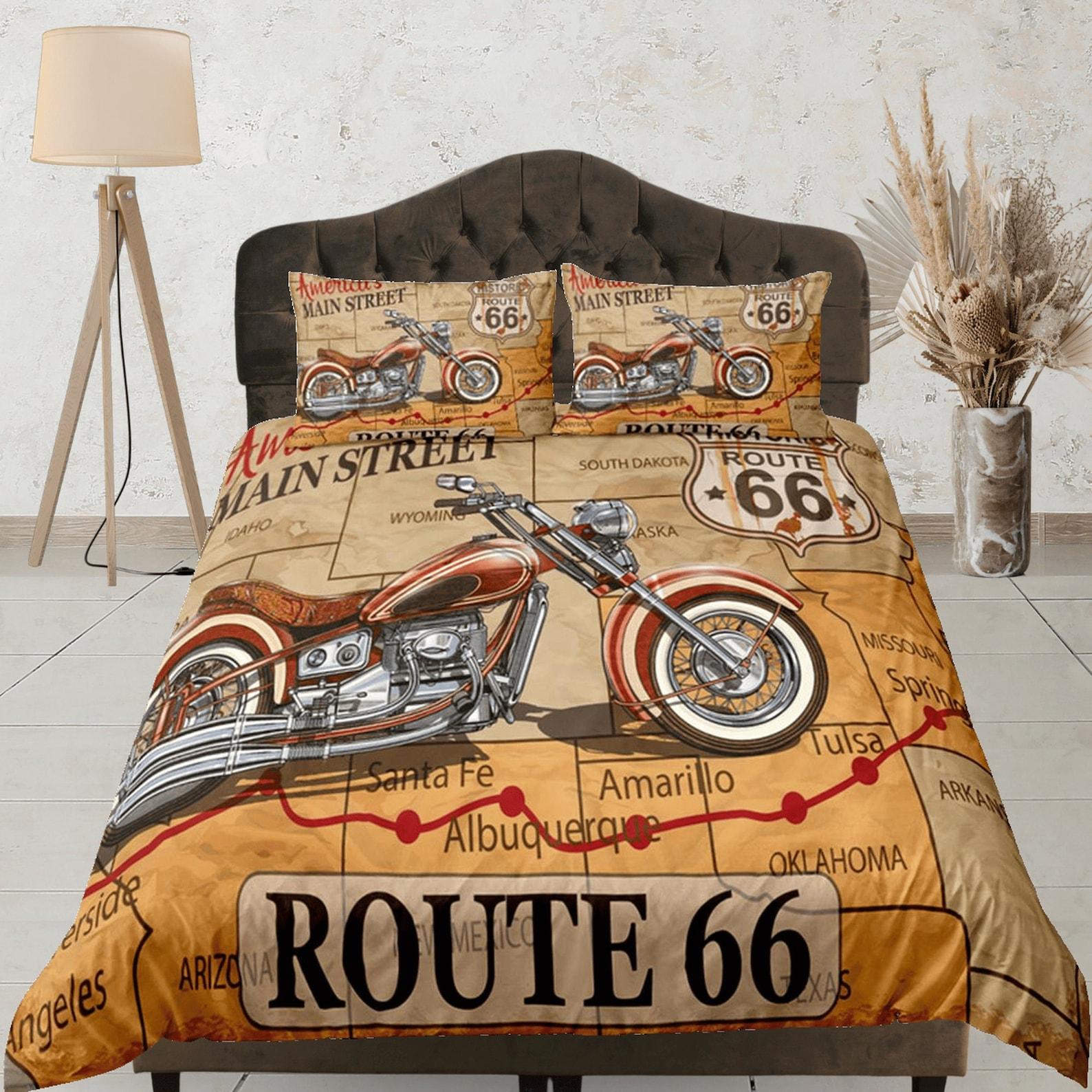 Route Motorcycle Duvet Cover Set, Vintage Travel Map Bedroom Set, Colorful Bedspread, Brown and Beige Quilt Cover, Aesthetic Dorm Bedding 135x200cm
Route Motorcycle Duvet Cover Set, Vintage Travel Map Bedroom Set, Colorful Bedspread, Brown and Beige Quilt Cover, Aesthetic Dorm Bedding 135x200cm