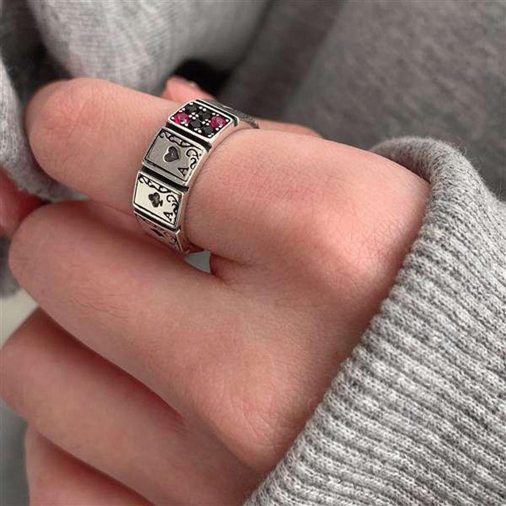 Niche Design Girl Gift Playing Cards Fashion Jewelry Girls Accessory Women Ring Korean Style Ring
Niche Design Girl Gift Playing Cards Fashion Jewelry Girls Accessory Women Ring Korean Style Ring