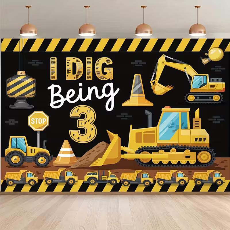 2D Toddler Birthday Background Cloth I Dig Being 3 Construction Truck Banner for Decor 47.2x31.5inch/120*80cm
2D Toddler Birthday Background Cloth I Dig Being 3 Construction Truck Banner for Decor 47.2x31.5inch/120*80cm