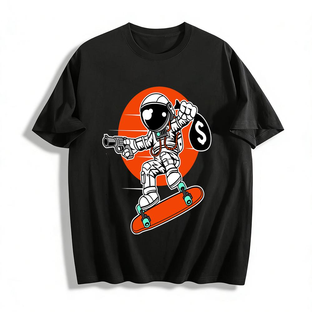 Funny Astronaut Skateboarding Money Heist Graphic Tee Streetwear Top Pure cotton T-shirt XXS
Funny Astronaut Skateboarding Money Heist Graphic Tee Streetwear Top Pure cotton T-shirt XXS