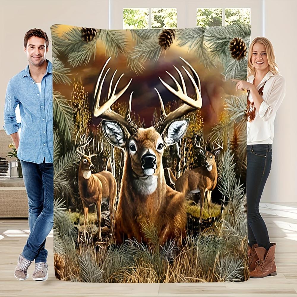 Deer Patterned Fleece Blanket , Warm and comfortable throw blanket sofa bed sofa camping trip, the best gift. 75x90cm
Deer Patterned Fleece Blanket , Warm and comfortable throw blanket sofa bed sofa camping trip, the best gift. 75x90cm