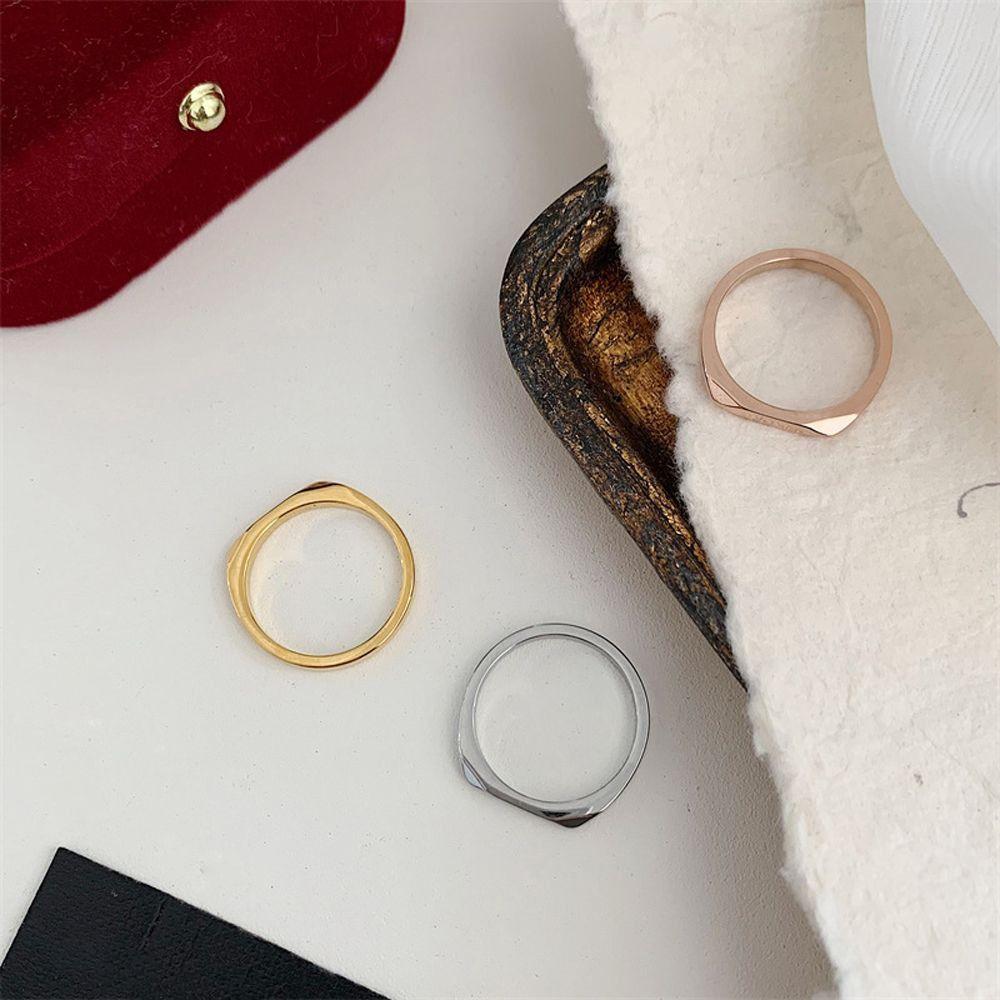 Свадебное помолвочное кольцо золотого цвета, аксессуары для одежды, парное кольцо, гравированное кольцо в корейском стиле 10 розового золота