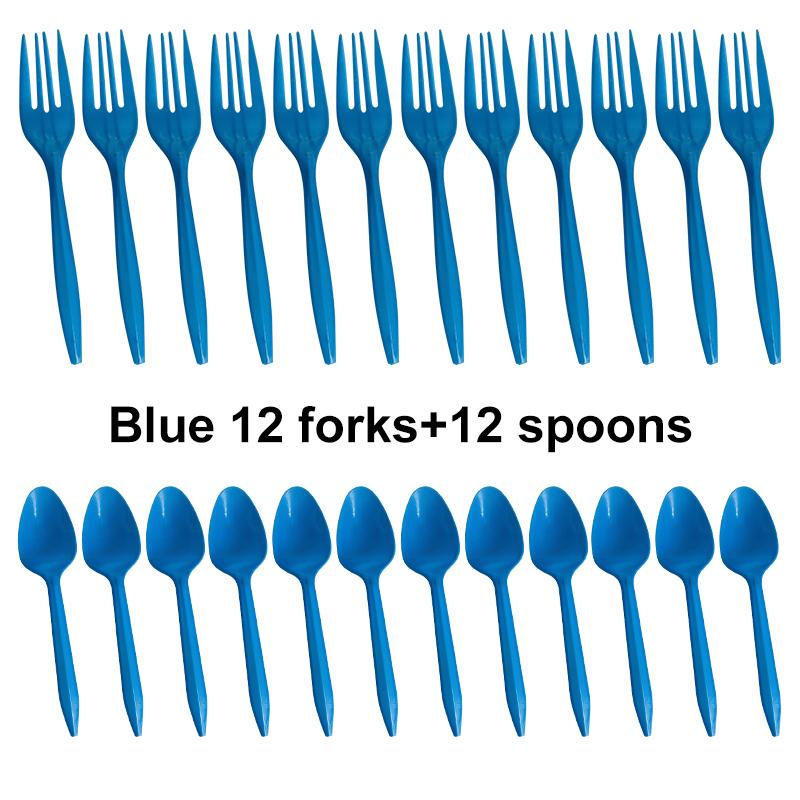 24Pcs PP Material Cutlery Set Fork Spoon Flatware Pink/Blue Tableware Set Dinnerware Set Theme Party Picnic Supplies
24Pcs PP Material Cutlery Set Fork Spoon Flatware Pink/Blue Tableware Set Dinnerware Set Theme Party Picnic Supplies