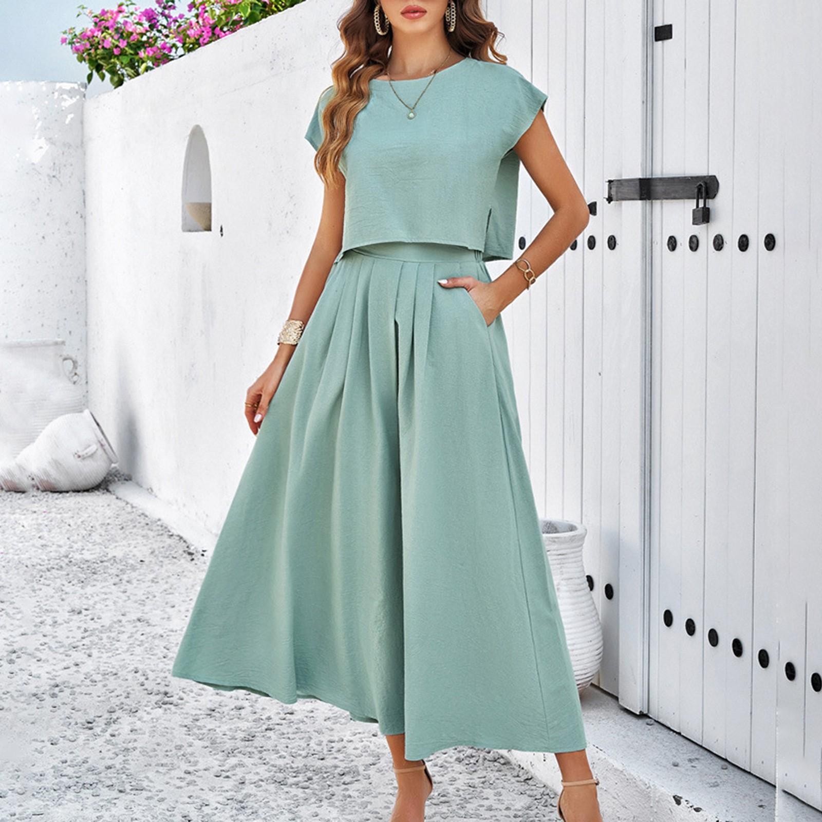 Ladies Casual Fashionable Sexy Comfortable Cool Breathable Color Sleeveless Top Long Skirt Suit L
Ladies Casual Fashionable Sexy Comfortable Cool Breathable Color Sleeveless Top Long Skirt Suit L