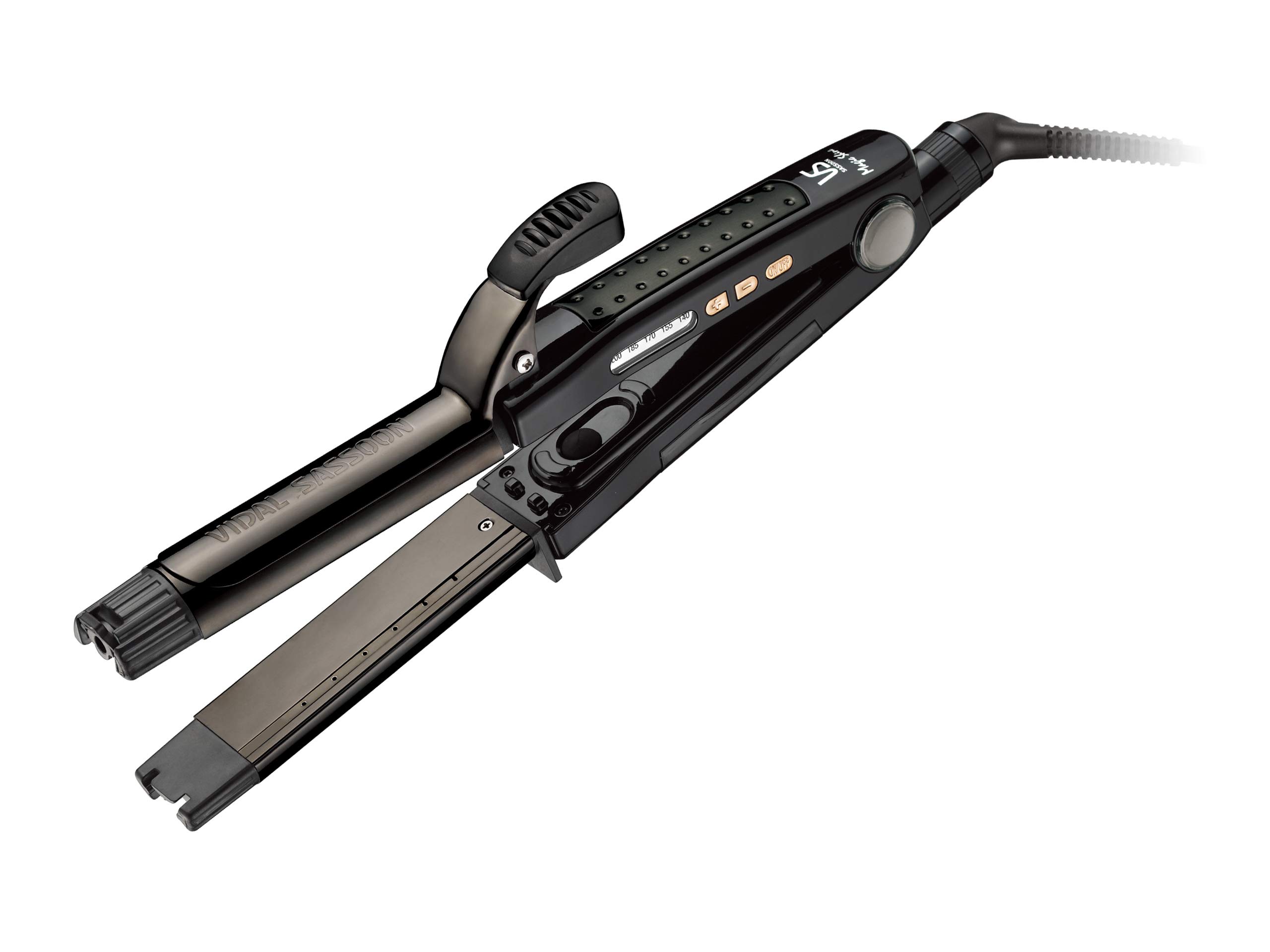 Vidal Sassoon Curl Straight 2WAY Утюжок для волос Magic Shine 32 мм Паровой 5-уровневый Регулировка температуры Портативный чехол Черный & VSS-8001/KJ
Vidal Sassoon Curl Straight 2WAY Утюжок для волос Magic Shine 32 мм Паровой 5-уровневый Регулировка температуры Портативный чехол Черный & VSS-8001/KJ