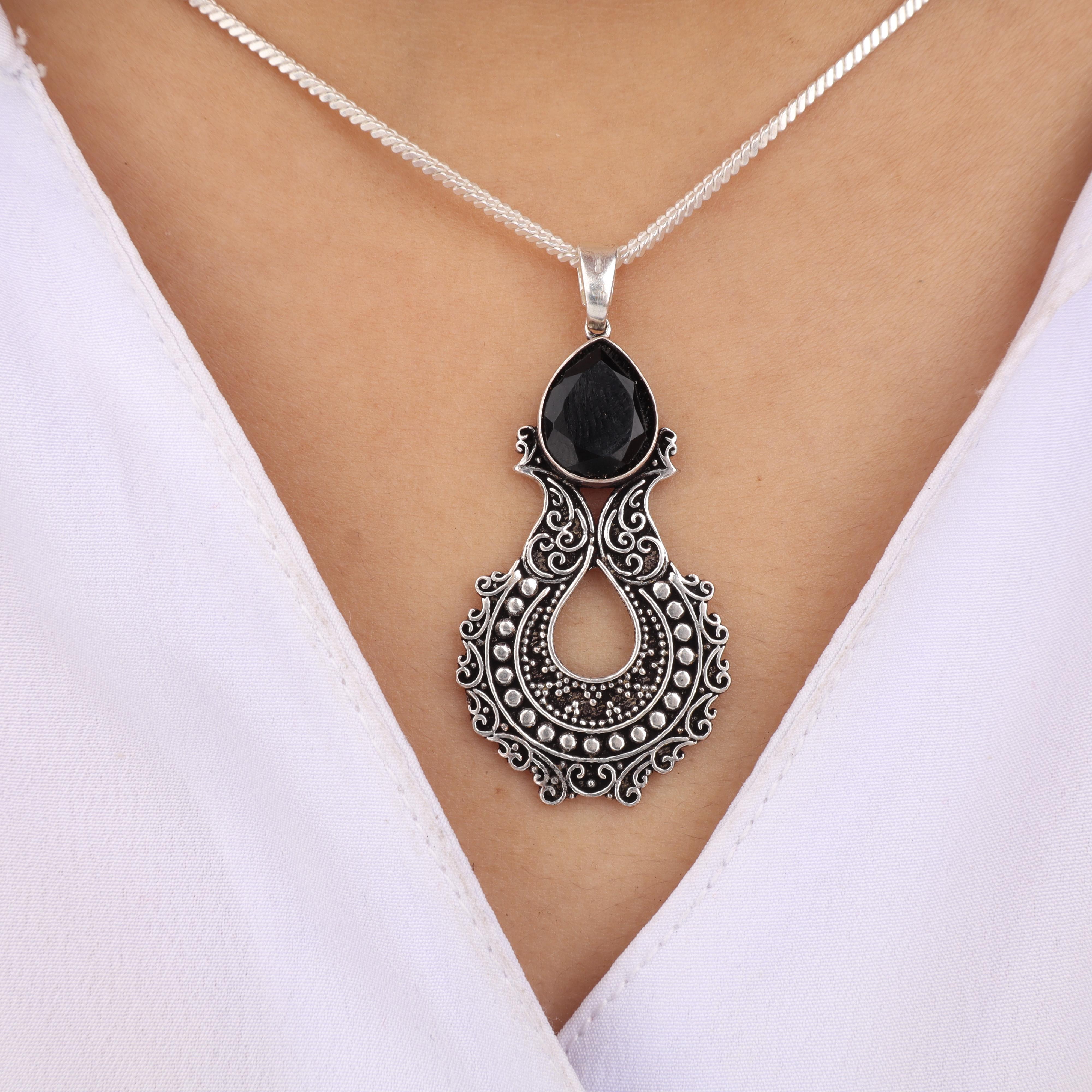 Black Onyx Gemstone 925 Sterling Silver Women Jewelry Elegant Pendant 1.8 For Thanksgiving/Anniversary Gift CP-45-18
Black Onyx Gemstone 925 Sterling Silver Women Jewelry Elegant Pendant 1.8 For Thanksgiving/Anniversary Gift CP-45-18