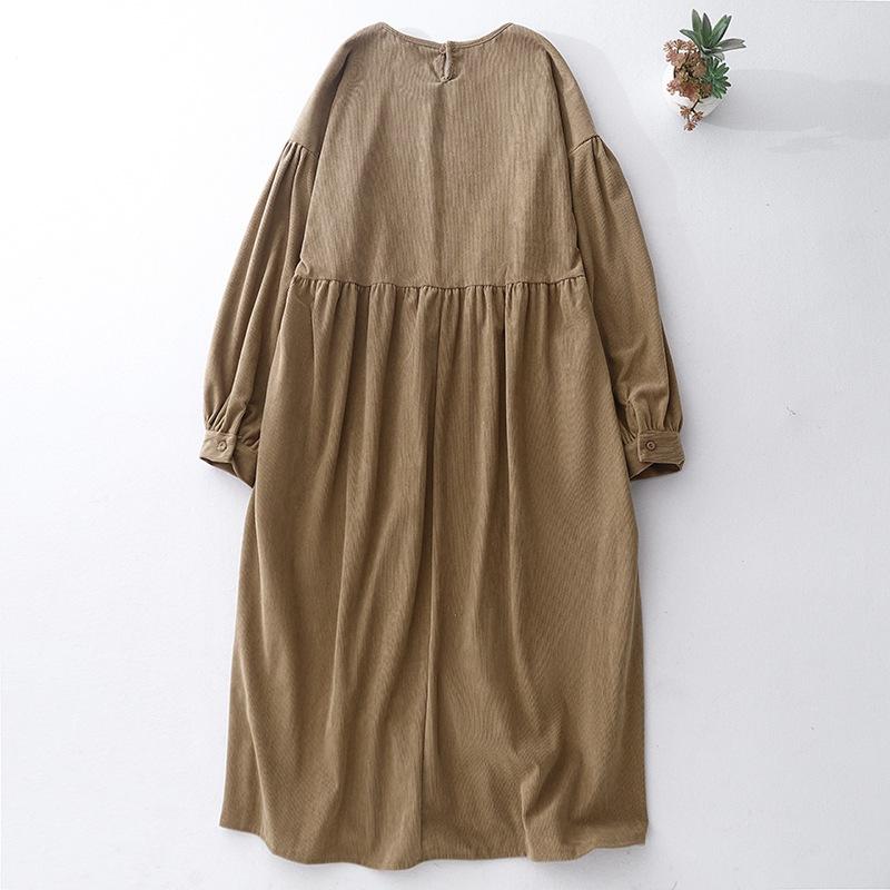 2025 Spring and Autumn Textured Corduroy Bubble Sleeve Dress Women s Loose Sweet Long Sleeve Crew Neck Long Skirt 2XL
2025 Spring and Autumn Textured Corduroy Bubble Sleeve Dress Women s Loose Sweet Long Sleeve Crew Neck Long Skirt 2XL