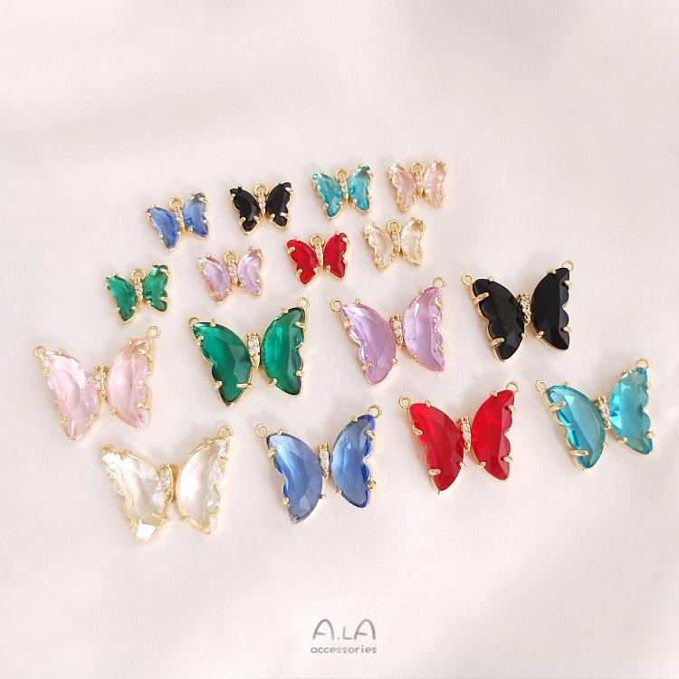 Color-preserving 14K Gold-Filled Zircon Butterfly Double Charm for DIY Necklace or Earrings
Color-preserving 14K Gold-Filled Zircon Butterfly Double Charm for DIY Necklace or Earrings