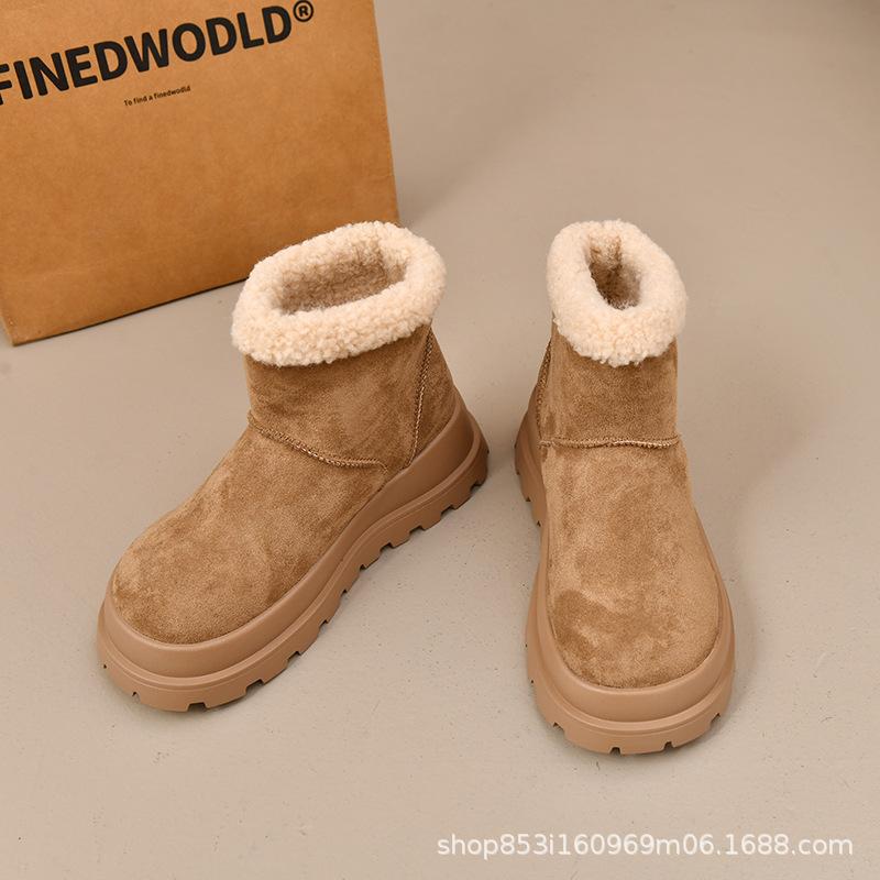 Flip collar thermal boots 2025 winter Korean version of the new warm thick-soled short tube piled and thickened matte snow boots for women 35 хаки
Flip collar thermal boots 2025 winter Korean version of the new warm thick-soled short tube piled and thickened matte snow boots for women 35 хаки