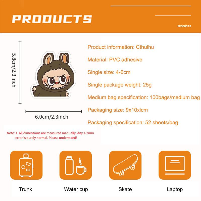Cartoon Cute Stickers Mobile Phone Case Water Cup Desktop Decoration Waterproof Stickers 63pcs
Cartoon Cute Stickers Mobile Phone Case Water Cup Desktop Decoration Waterproof Stickers 63pcs