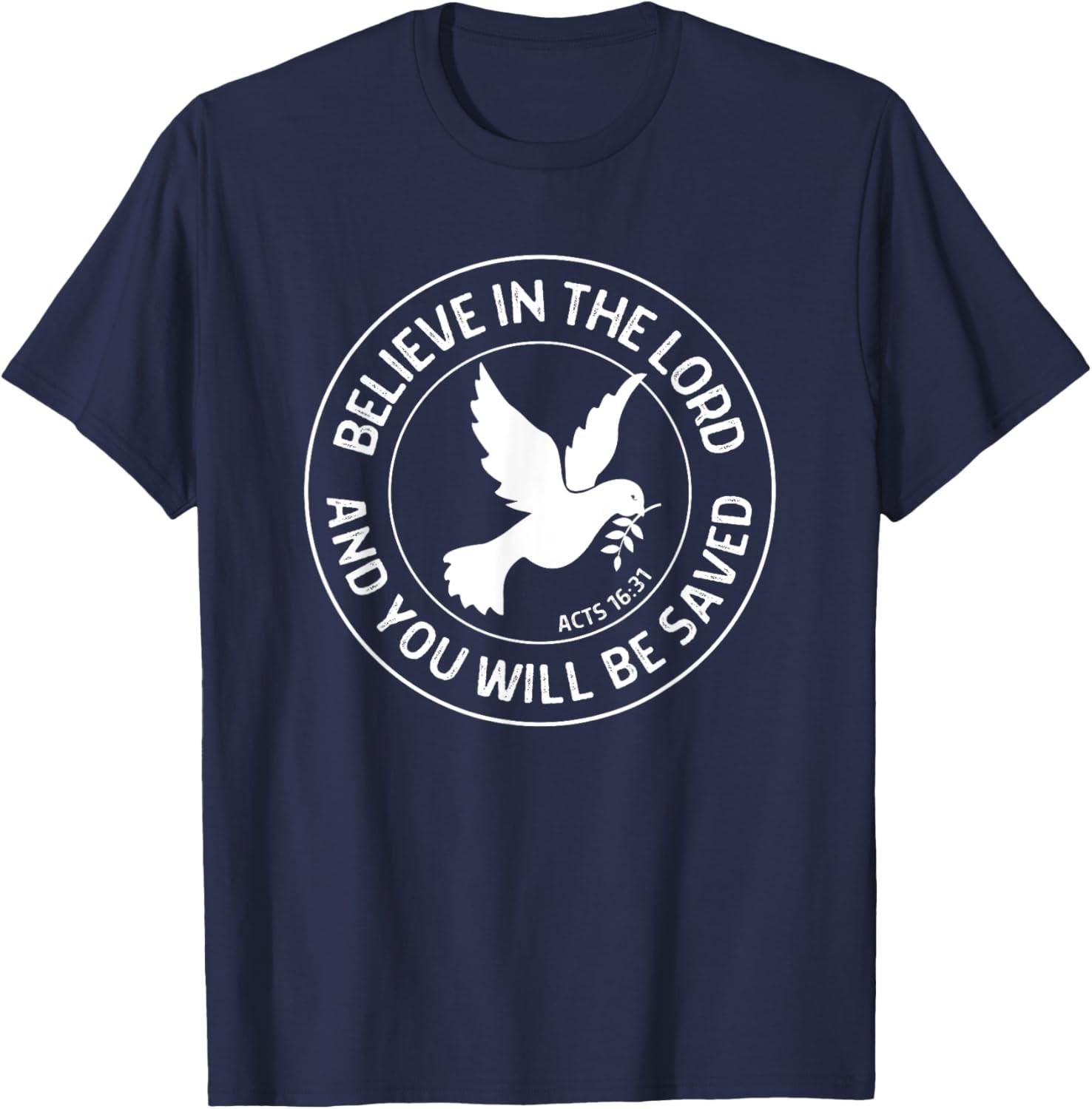 Acts 16:31 Believe in the Lord Jesus - Christian Bible Verse T-Shirt 5XL різнокольоровий
Acts 16:31 Believe in the Lord Jesus - Christian Bible Verse T-Shirt 5XL різнокольоровий