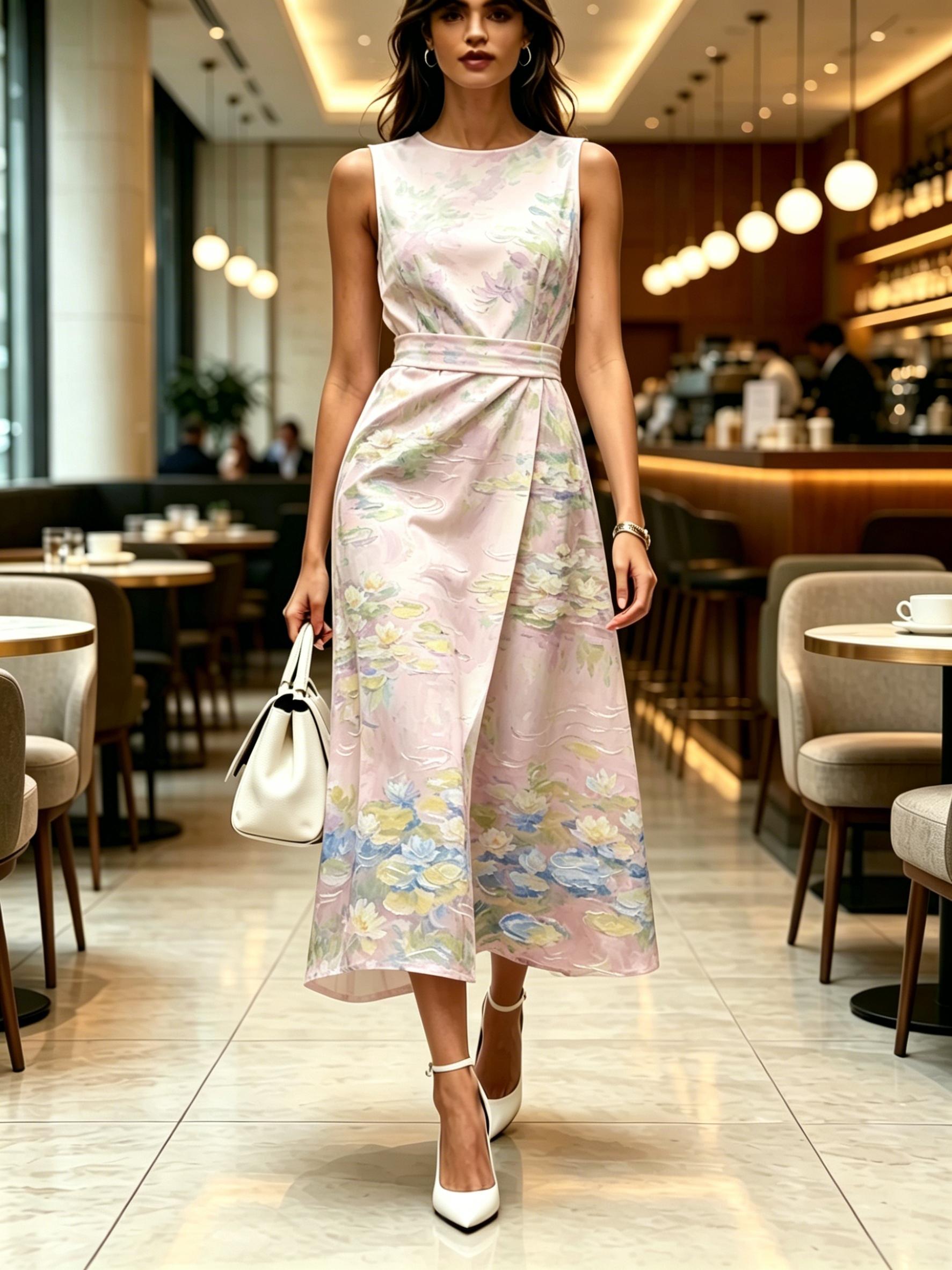 Round Neck Sleeveless Midi Dress Water Lily Print Pink Color Womens Modern Elegant Casual Fashion Spring Summer Autumn Womens Clothing XXL
Round Neck Sleeveless Midi Dress Water Lily Print Pink Color Womens Modern Elegant Casual Fashion Spring Summer Autumn Womens Clothing XXL