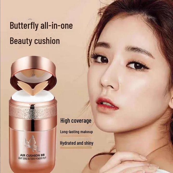 Butterfly Glow Air Cushion BB Cream: Long-lasting, Moisturizing, Lightweight Concealer Mushroom Head Cushion - Natural
Butterfly Glow Air Cushion BB Cream: Long-lasting, Moisturizing, Lightweight Concealer Mushroom Head Cushion - Natural