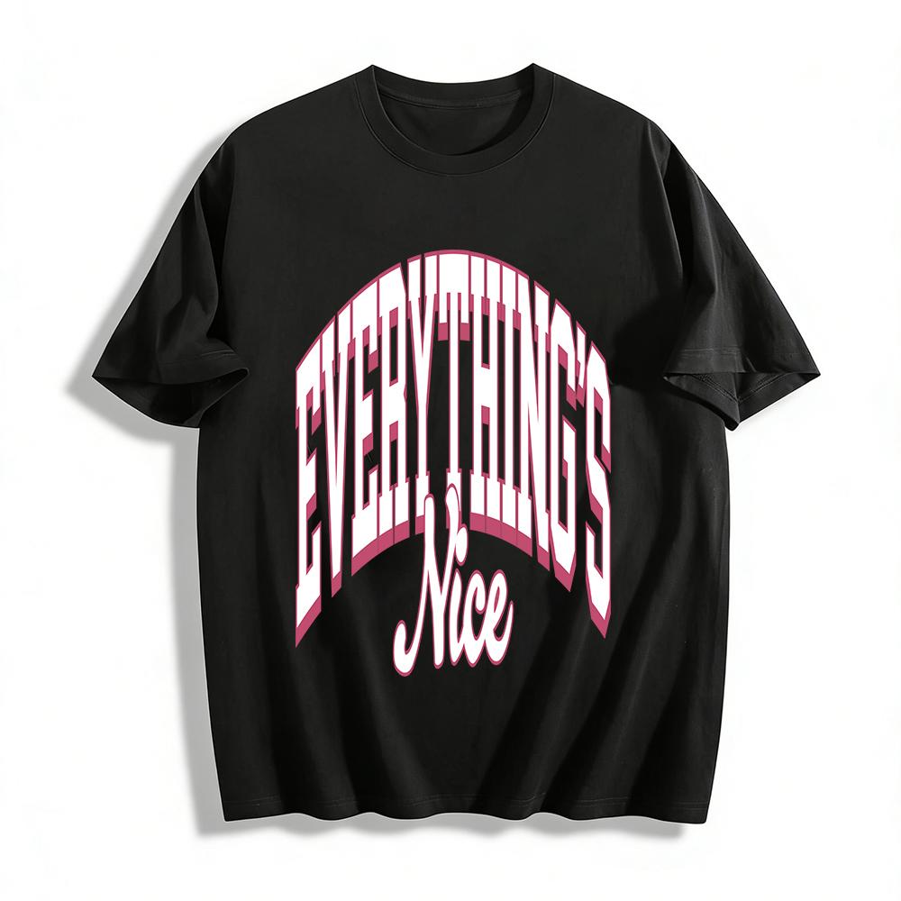 Vintage Style Everything s Nice Print Casual T-Shirt Unisex Loose Fit Daily Top Pure cotton T-shirt XXS
Vintage Style Everything s Nice Print Casual T-Shirt Unisex Loose Fit Daily Top Pure cotton T-shirt XXS