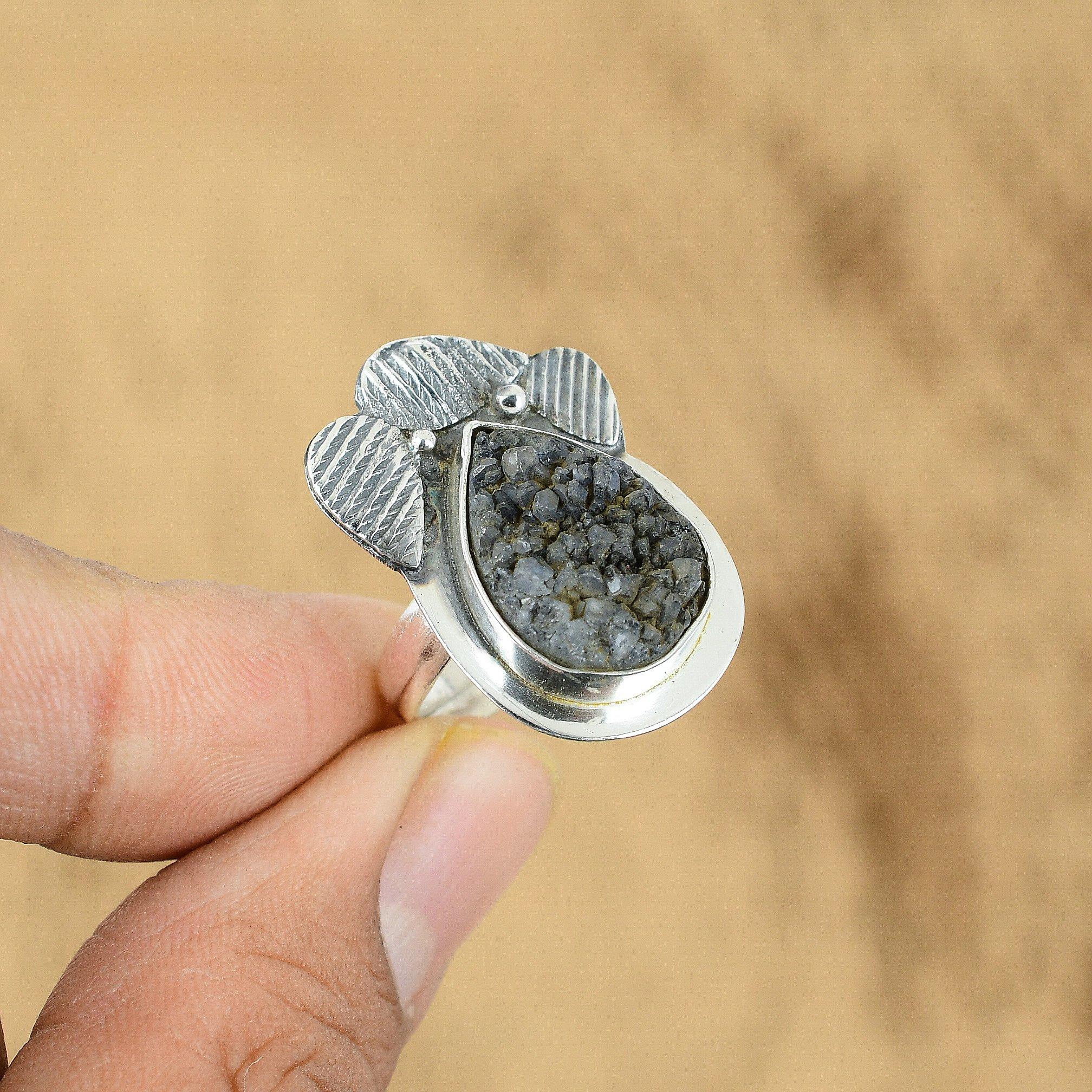 Mothers day Deal 925 Sterling Silver Titanium Druzy Stone Stackable Ring Jewelry Yes
Mothers day Deal 925 Sterling Silver Titanium Druzy Stone Stackable Ring Jewelry Yes
