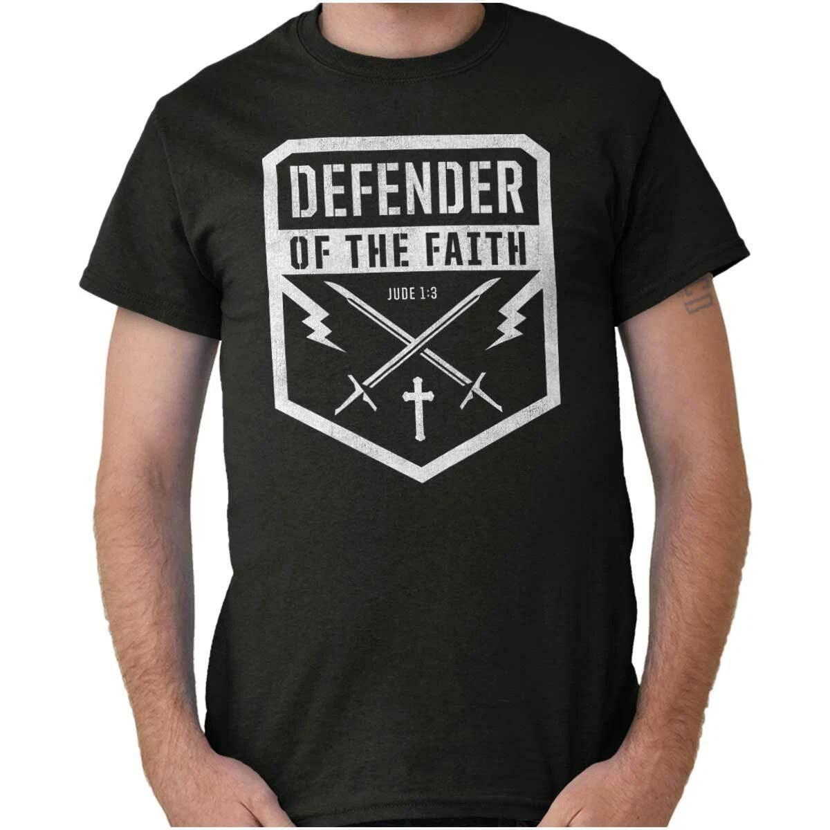 Religious Christian Defender of the Faith Womens or Mens Crewneck 100% Cotton T-shirt Mens Tees Top Tee L
Religious Christian Defender of the Faith Womens or Mens Crewneck 100% Cotton T-shirt Mens Tees Top Tee L