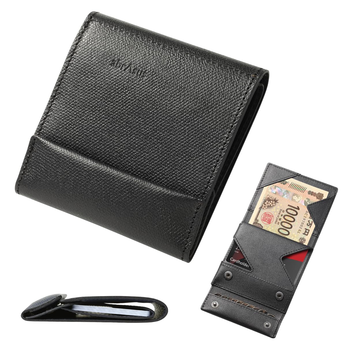Abrasus Slim Leather Wallet for Men and Women, Made in Japan, Black
Abrasus Slim Leather Wallet for Men and Women, Made in Japan, Black