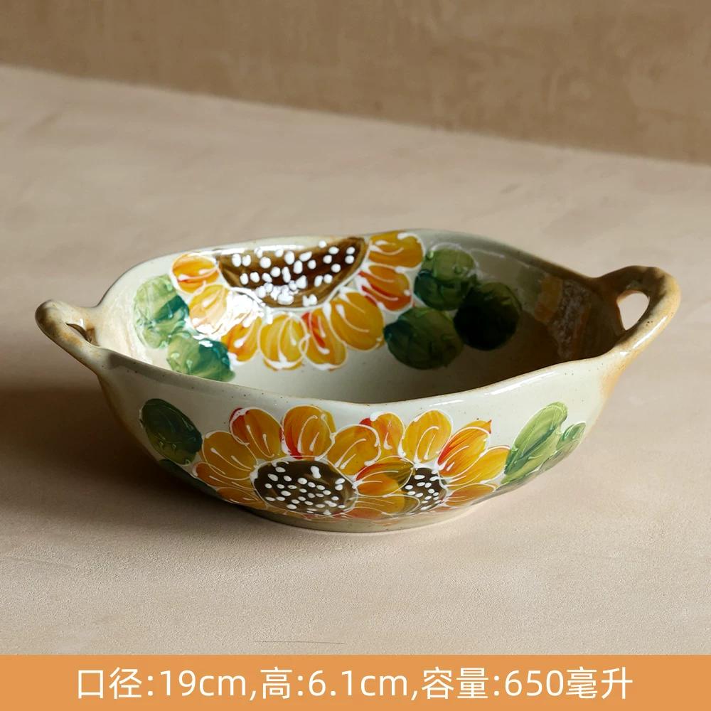 650ml Serving Bowl for Salad, Pasta, Cereal,Fruit,Creative Hand-painted Flower Ceramic Double Ear Bowl Design, Cute Fruit Plate, Household Tableware
650ml Serving Bowl for Salad, Pasta, Cereal,Fruit,Creative Hand-painted Flower Ceramic Double Ear Bowl Design, Cute Fruit Plate, Household Tableware