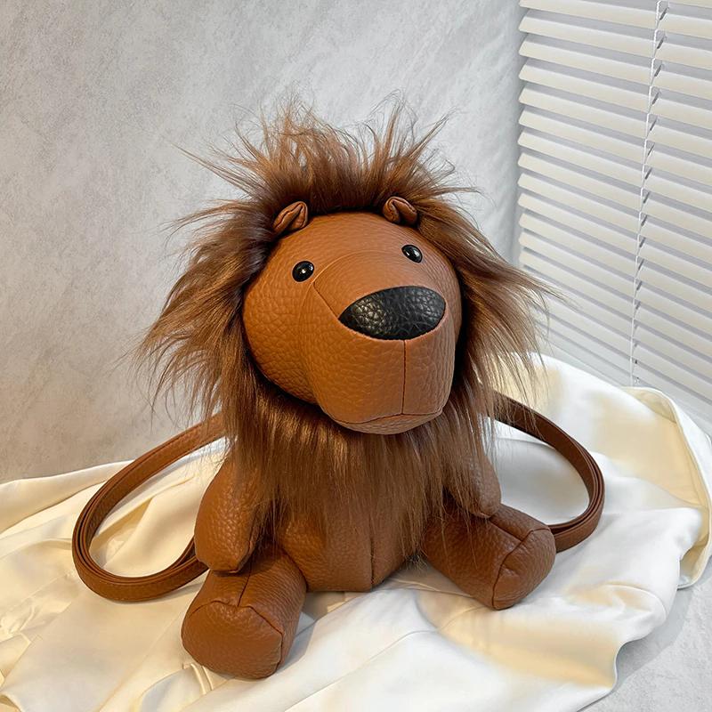Cartoon lion plush toy backpack 2024 new fashion and funny gift
Cartoon lion plush toy backpack 2024 new fashion and funny gift