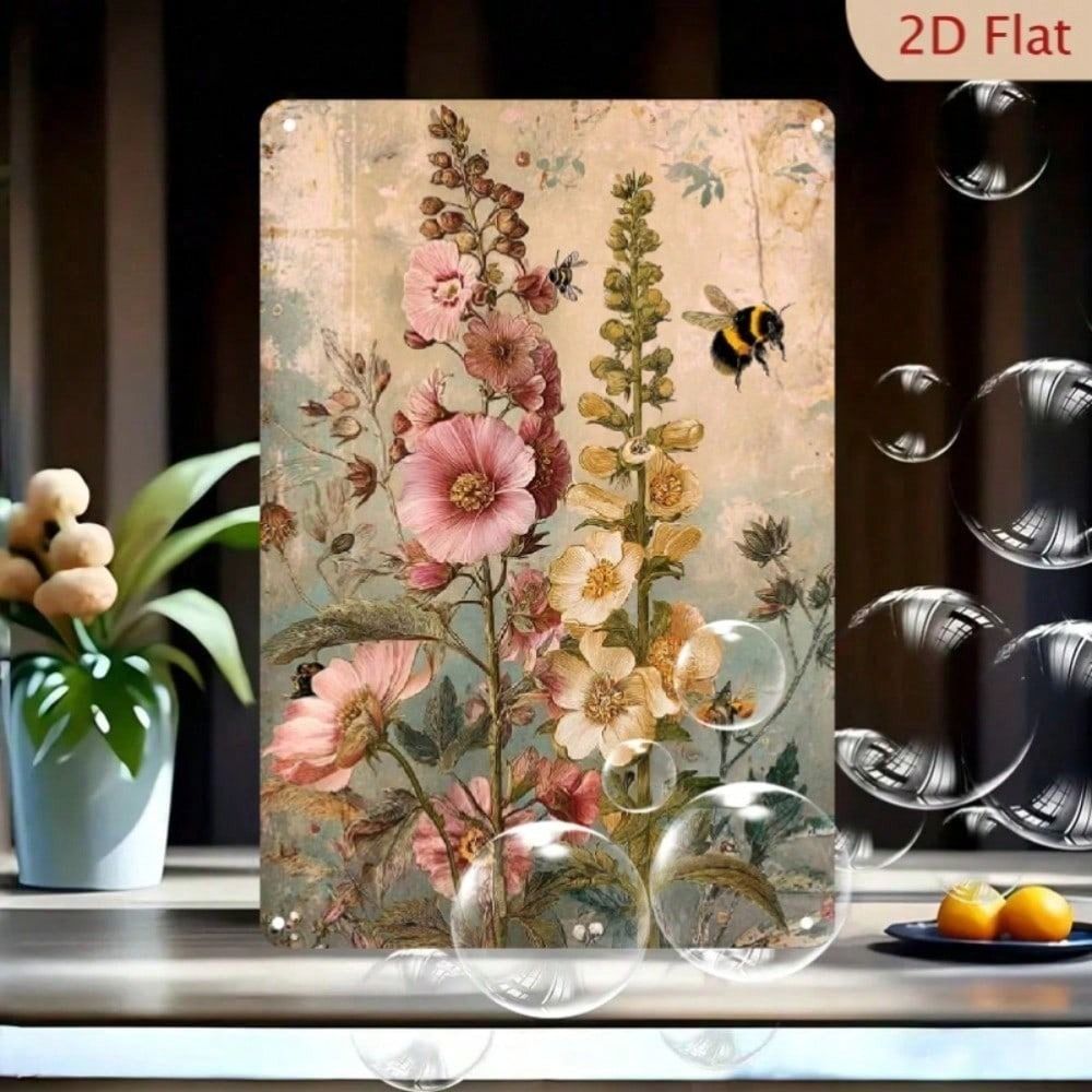 Vintage Metal Poster Roses Daisies Bees Wall Art for Living Room
Vintage Metal Poster Roses Daisies Bees Wall Art for Living Room