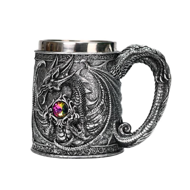 Gem Guardian Dragon Stainless Steel Beer Cup Large Capacity High Value Export Draft Beer Cup Mysterious Gift Cup 450ml
Gem Guardian Dragon Stainless Steel Beer Cup Large Capacity High Value Export Draft Beer Cup Mysterious Gift Cup 450ml