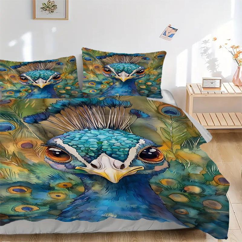 3pcs Peacock Feather Duvet Cover Set -Includes 1 Duvet Cover and 2 Pillowcases, No Quilt Core, All-Season Home Decor yy251111137 135x200cm
3pcs Peacock Feather Duvet Cover Set -Includes 1 Duvet Cover and 2 Pillowcases, No Quilt Core, All-Season Home Decor yy251111137 135x200cm