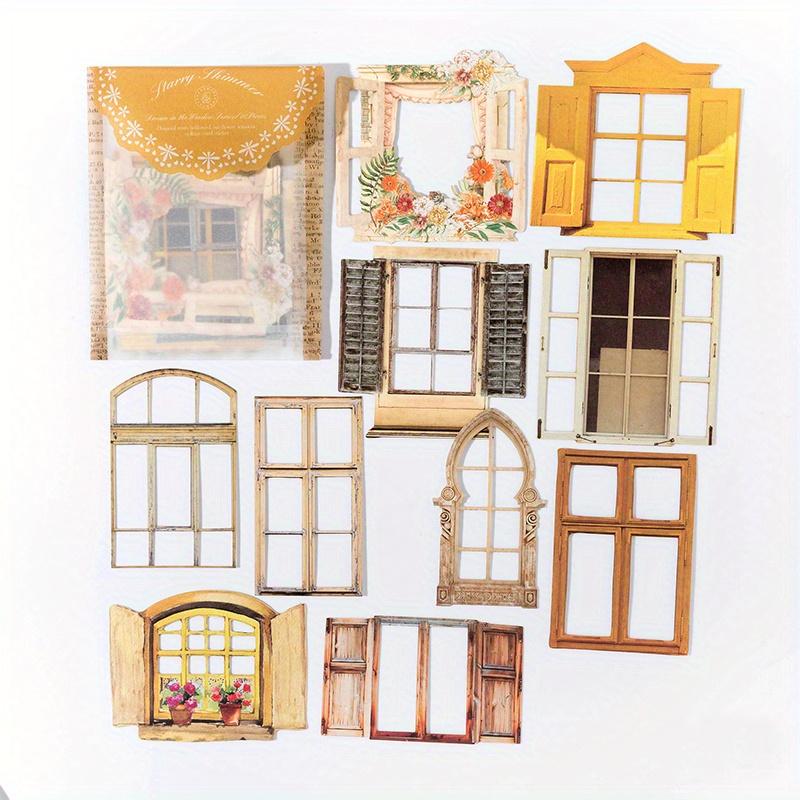 10pcs Vintage Hollow Window Collage Cards Stickers Pack DIY Diary Junk Journal Decoration Label Sticker Album Scrapbooking
10pcs Vintage Hollow Window Collage Cards Stickers Pack DIY Diary Junk Journal Decoration Label Sticker Album Scrapbooking